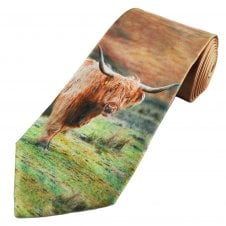 Highland Cow Men's Novelty Tie