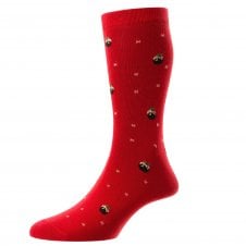 HJ Hall Christmas Pudding Red Men's Socks
