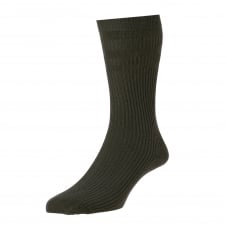 HJ Hall Plain Charcoal Grey Cotton Softop Men's Socks