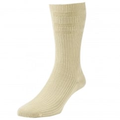HJ Hall Plain Oatmeal Cotton Softop Men's Socks