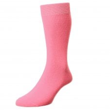 HJ Hall Plain Pastel Pink Men's Socks
