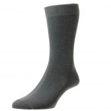 HJ Hall Plain Slate Grey Supersoft Bamboo Men's Socks
