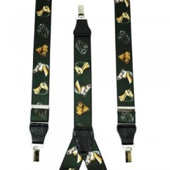Horse Head Green Men's Trouser Braces