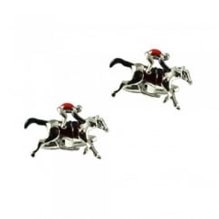 Horse & Jockey Horse Racing Novelty Cufflinks