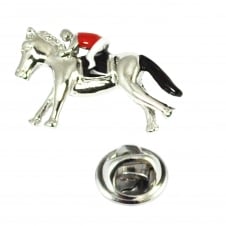 Horse & Jockey Lapel Pin Badge