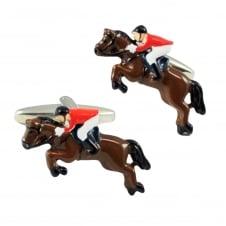 Horse Jumping  Novelty Cufflinks