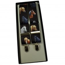 Horse Themed Brown Luxury Men's Trouser Braces