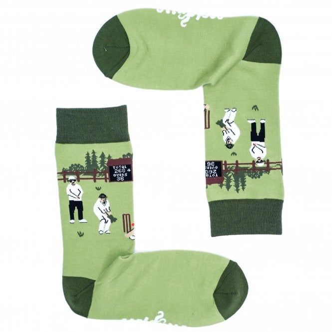 "Howzat" Cricket Green Combed Cotton Rich Socks