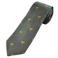 Hummingbird Grey Silk Men's Luxury Country Tie