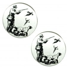Hunter Shooting Game Birds Novelty Cufflinks