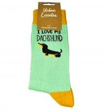 "I Love My Dachshund" Cotton Rich Socks