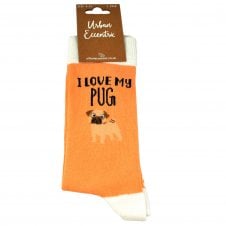 "I Love My Pug" Cotton Rich Socks