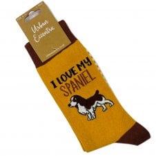 "I Love My Spaniel" Cotton Rich Socks