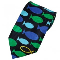 Ichthys Christian Jesus Fish Tie