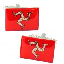 Isle of Man, Manx Triskelion Flag Novelty Cufflinks