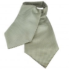 Ivory & Black Checked Day Cravat