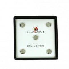 Ivory & Silver Shirt Dress Studs