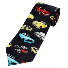 Jags & Corvette Classic Cars Novelty Tie