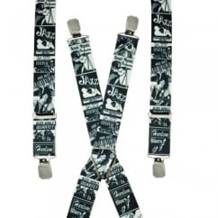 Jazz Music Themed Men's Trouser Braces