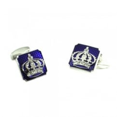 Jewelled Crown Purple Dress Cufflinks