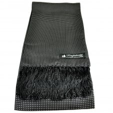 Knightsbridge Black & White Polka Dot Men's Aviator Silk Scarf
