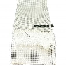 Knightsbridge White & Black Polka Dot Men's Aviator Silk Scarf