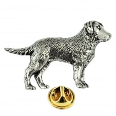 Labrador Dog English Pewter Lapel Pin Badge