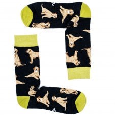 "Labradorable" Labrador Black Combed Cotton Rich Socks