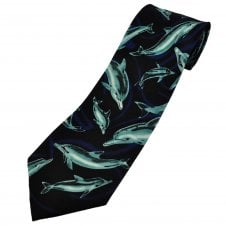 Large Swimming Dolphins Men's Novelty Tie