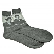Laurel & Hardy Grey Men's Novelty Socks