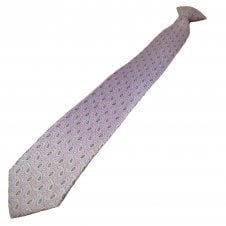 Lavender, Silver, Blue & Maroon Paisley Men's Clip On Tie