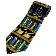 Law Books Men's Novelty Silk Tie