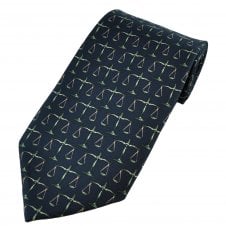 Law Scales Navy Blue Men's Novelty Tie