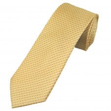 Lemon, Yellow & Copper Orange Patterned Men's Silk Tie