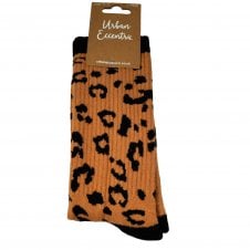 Leopard Print Cotton Rich Socks