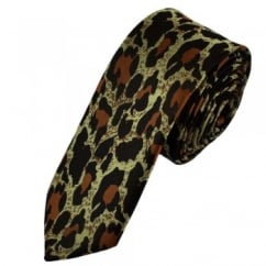 Leopard Print Skinny Tie
