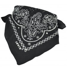 Levi's Black & White Paisley Patterned Bandana Neckerchief