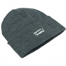 Levi's Grey Batwing Embroidered Logo Beanie Hat