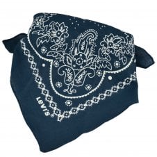 Levi's Navy Blue & White Paisley Patterned Bandana Neckerchief