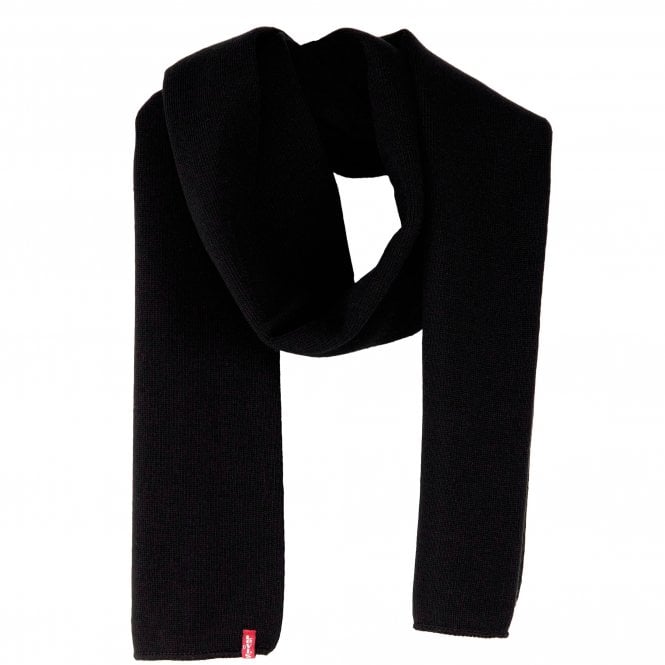 Levi's Plain Black Men's Limit Scarf