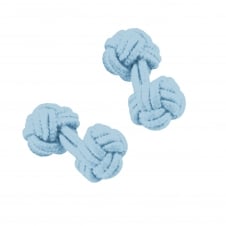 Light Blue Elastic Knot Cufflinks