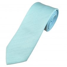 Light Blue Polyester Slub Men's Tie