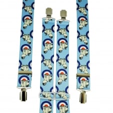 Light Blue Scooter & Roundel Men's Trouser Braces