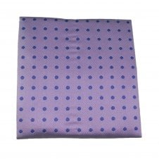 Lilac & Blue Polka Dot Pocket Square Handkerchief