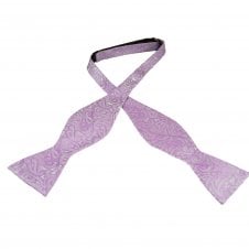Lilac Paisley Pattern Men's Self Tie Bow Tie