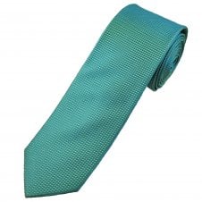Lime Green & Turquoise Pattern Men's Silk Narrow Tie