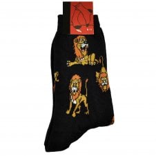 Lion, Big Cat Black Men's Novelty Socks