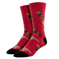 Lucky Ducks Red Luxury Men's Socks