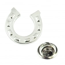 Lucky Horse Shoe Lapel Pin Badge