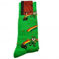 Lucky Irish Leprechaun Men's Novelty Socks